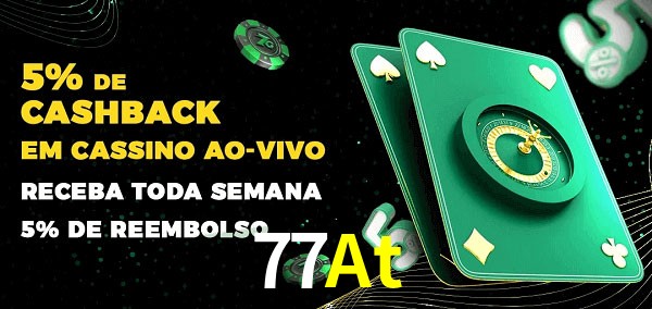 Promoções do cassino ao Vivo 77At